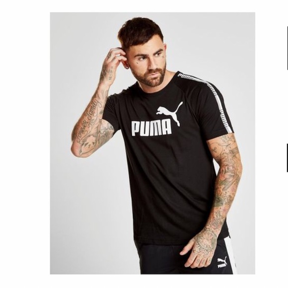 Puma Tape Logo T-Shirt - Short Sleeve - Picture 3 of 11